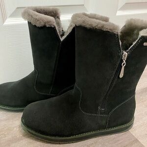 Ladies Emu Australia Gravelly Waterproof Suede Sheepskin Boots Gray Size10 New